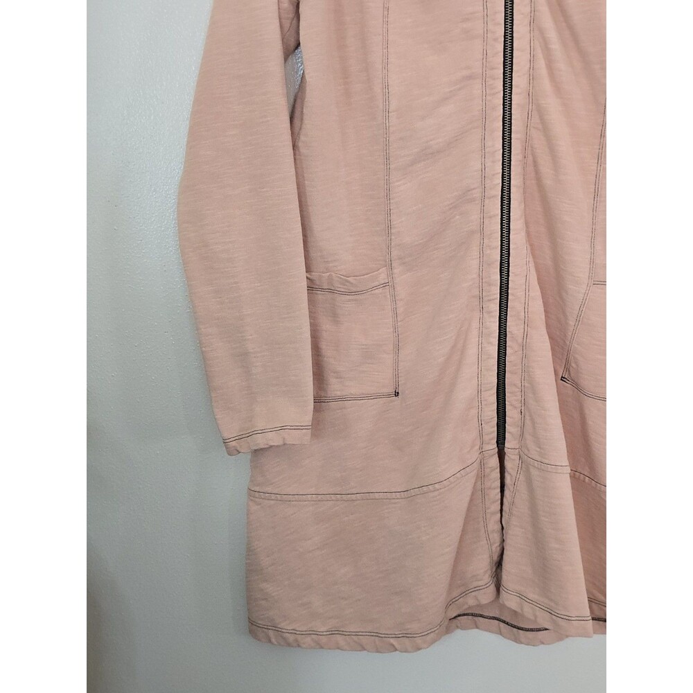 XCVI Long Zip Jacket Womens Small Peach Casual Travel Tunic Coat - Picture 7 of 12